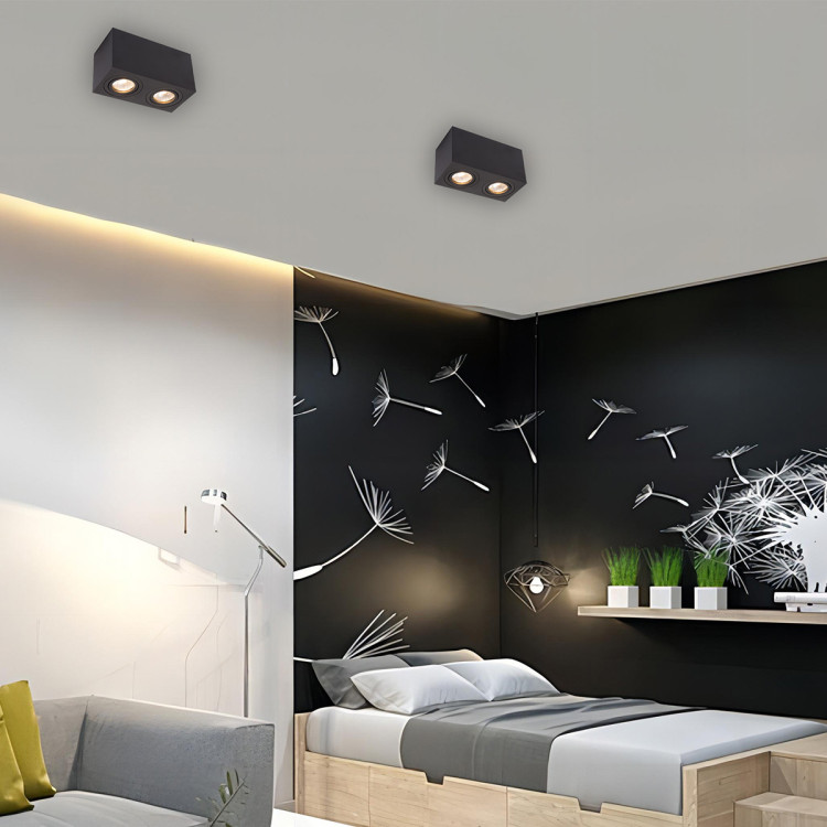 Oprawa natynkowa Lyon czarna 2xGU10 - 8119