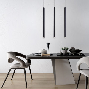 Lampa wisząca Lungo 3 linia czarna 3xG9