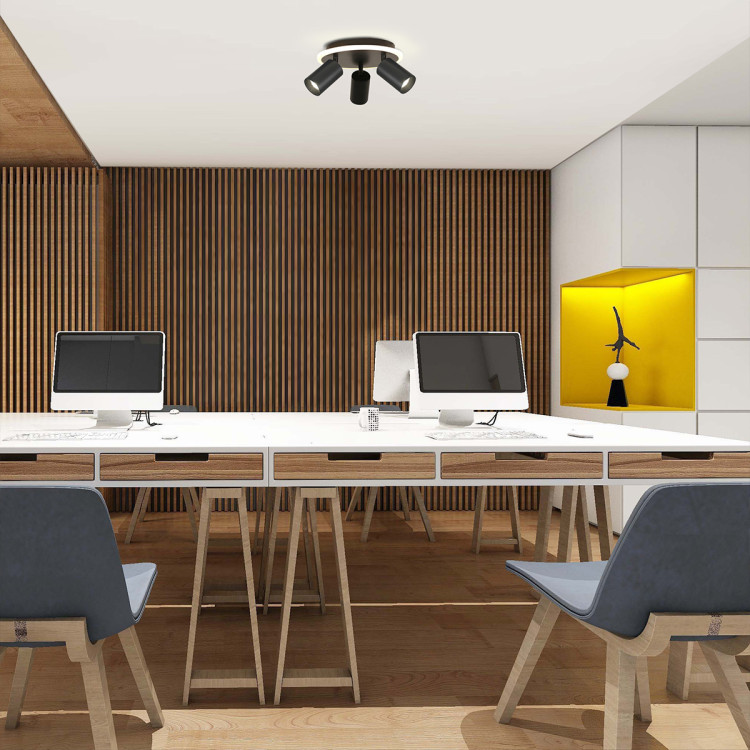 Plafon Parma 3 okrągły czarny 3xGU10 LED CCT - 8179