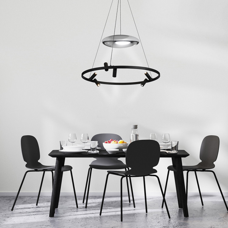 Lampa wisząca Almeria czarna LED 4000K - 8180