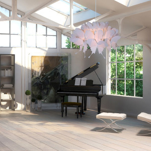 Lampa wisząca Farfalla różowa 1xE27