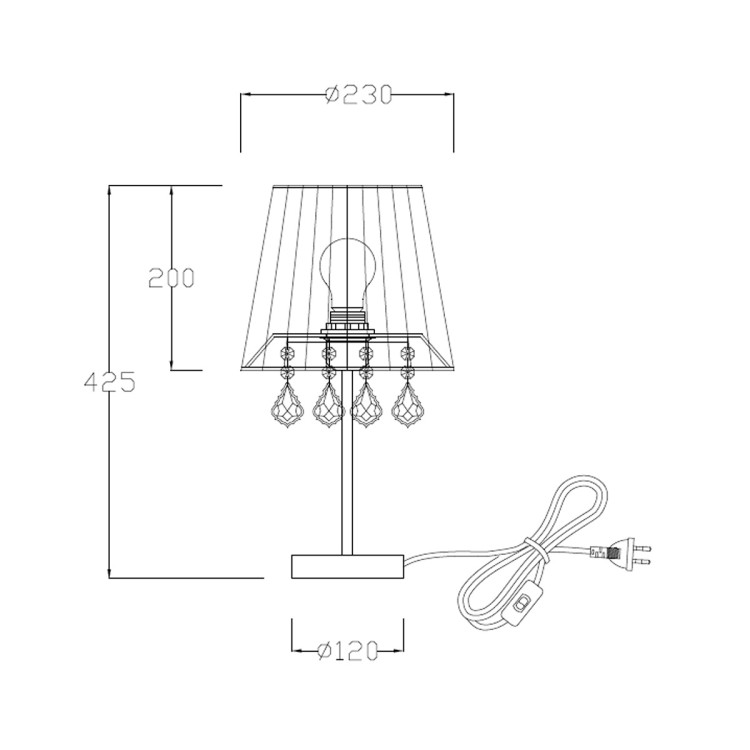 Lampa stołowa Mona czarna 1xE14 - 8480