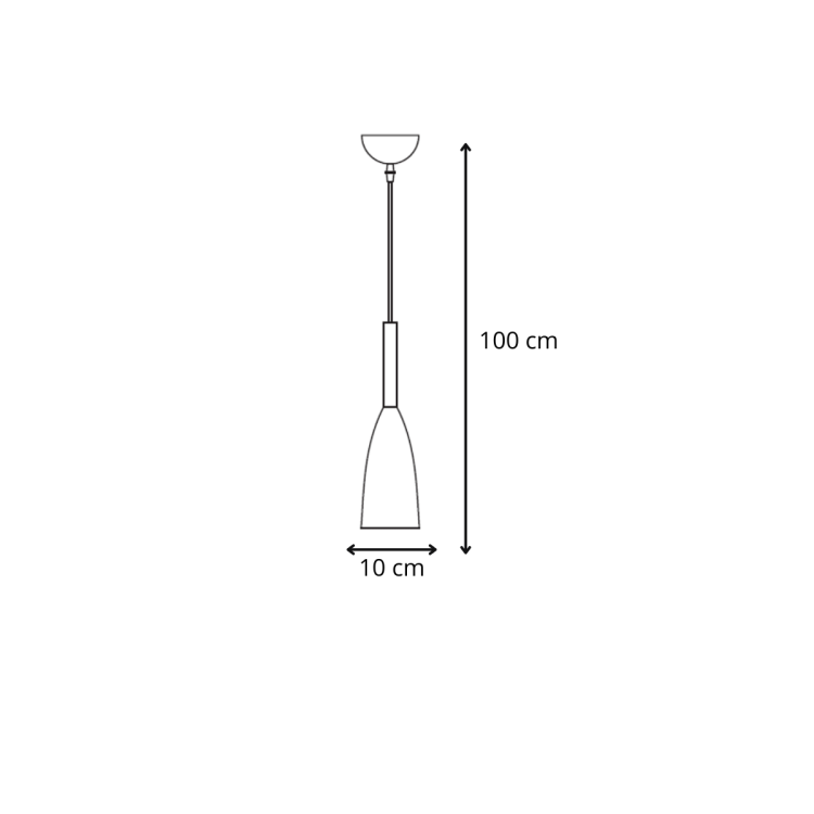 Lampa wisząca Solin 1 szara 1xE27 - 8531
