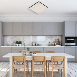 Plafon kwadratowy Babilon 38 cm czarny LED 4000K