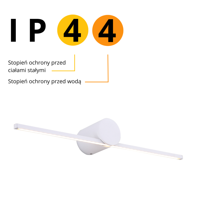 Kinkiet Modern Slim 60 cm biały LED 3000K - 8574