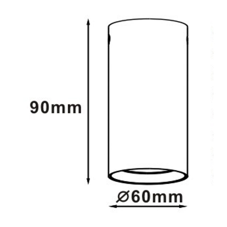 Tuba natynkowa Manacor 9 cm biała 1xGU10 - 8593