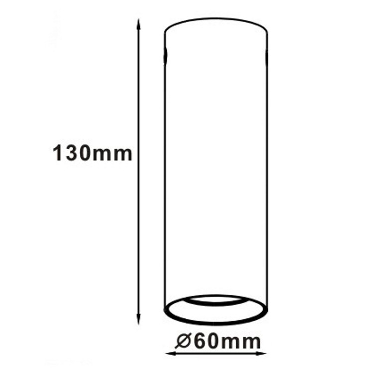 Tuba natynkowa Manacor 13 cm czarna 1xGU10 - 8597