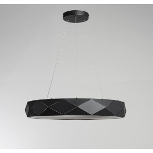 Lampa wisząca Reus czarna LED 4000K