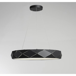 Lampa wisząca Reus czarna LED 4000K