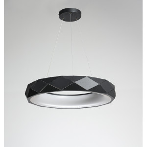 Lampa wisząca Reus czarna LED 4000K