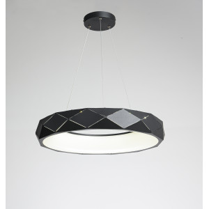 Lampa wisząca Reus czarna LED 4000K