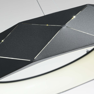 Lampa wisząca Reus czarna LED 4000K