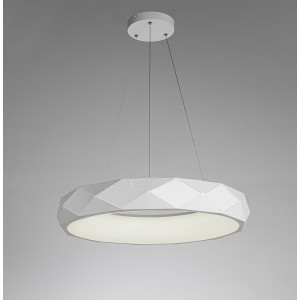 Lampa wisząca Reus biała LED 4000K