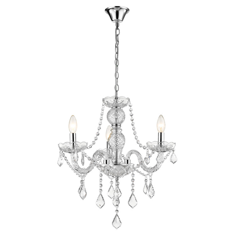 Lampa wisząca Cristallo srebrna 3xE14 - 8726