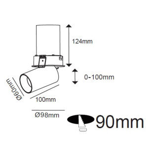 Reflektor Avila biały LED 3000K