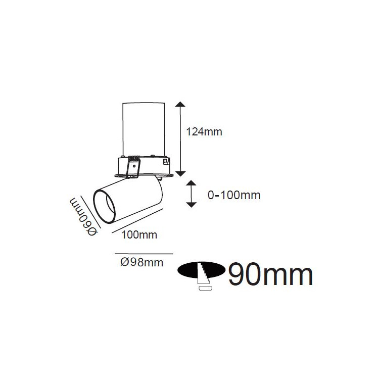 Reflektor Avila biały LED 3000K - 8809
