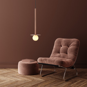 Bolita duża wisząca złota