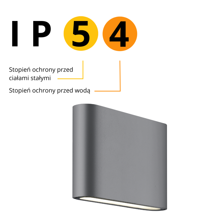 Kinkiet Sapri antracyt LED 4000K - 8876