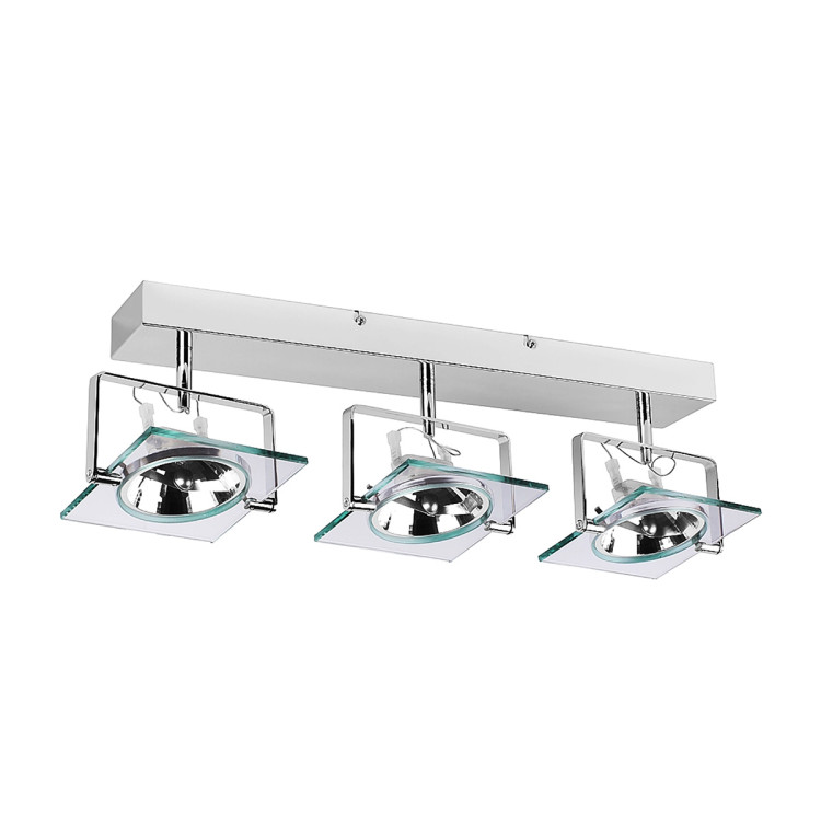 Plafon kinkiet Industrial srebrny 3xQR111 - 8904