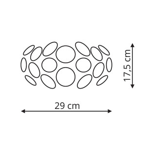 Kinkiet Ferrara srebrny 1xE14 Kinkiet Ferrara srebrny 1xE14