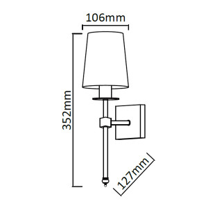 Kinkiet Casoli chrom 1xE14