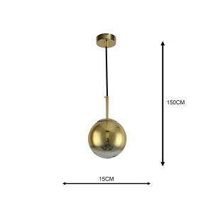 Lampa wisząca Palla złota 1xE14