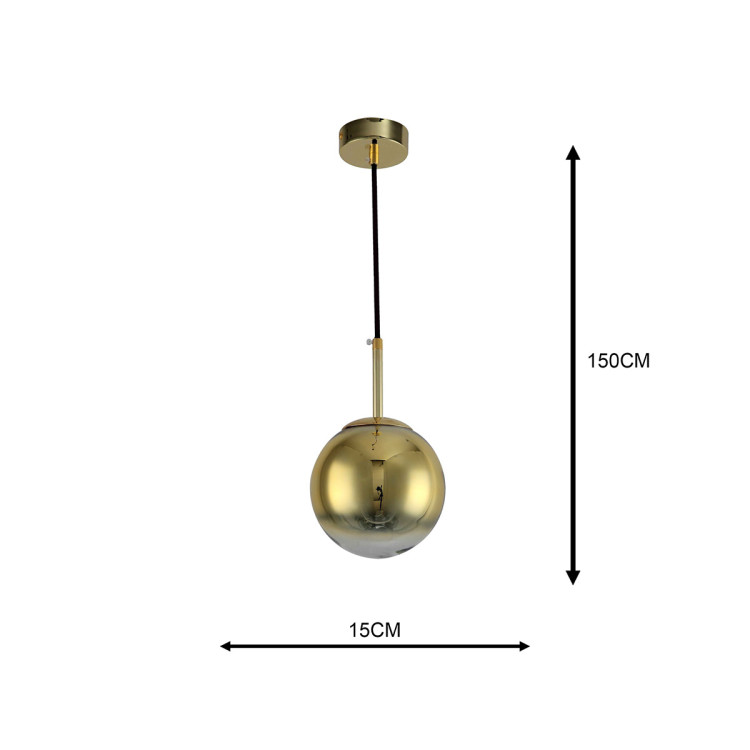 Lampa wisząca Palla złota 1xE14 - 8937