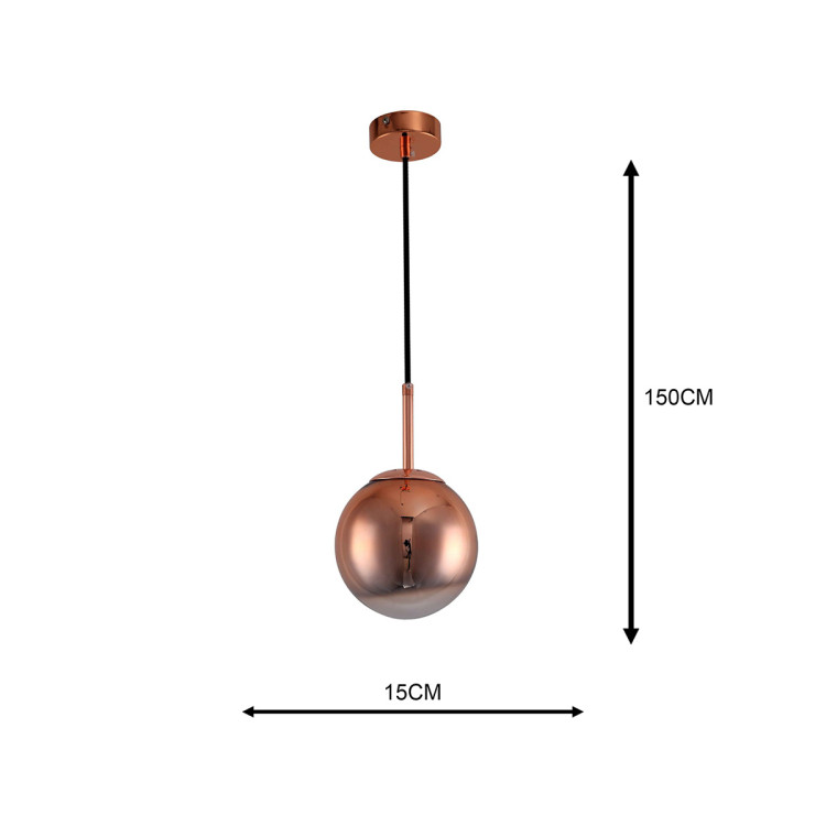 Lampa wisząca Palla miedziana 1xE14 - 8938