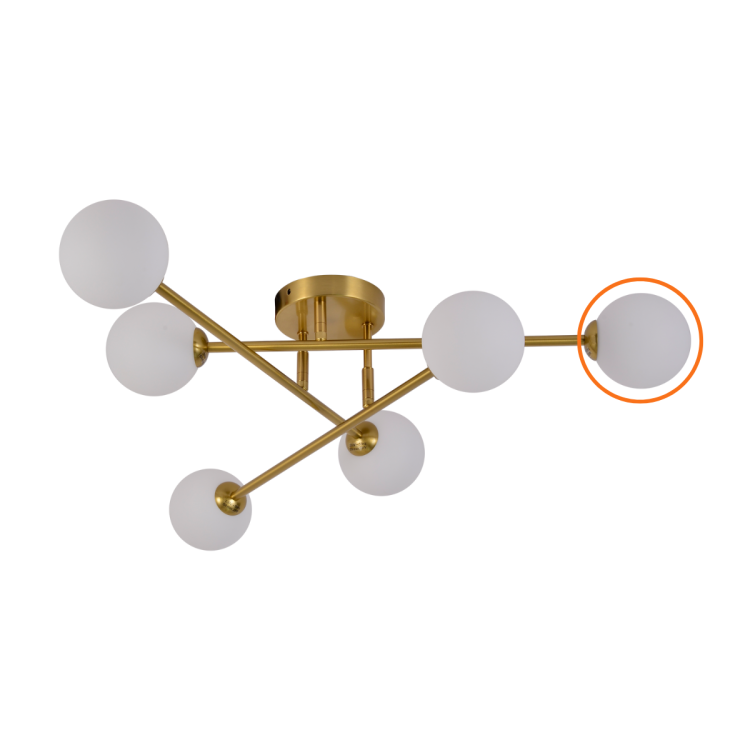 Zapasowy klosz Dorado 6 plafon - 8946