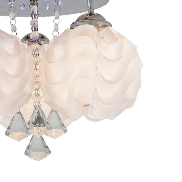 Ozdobny plafon Sada srebrny 3xE14 plus LED - 8975