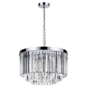 Lampa wisząca Vetro 5 srebrna 5xE14
