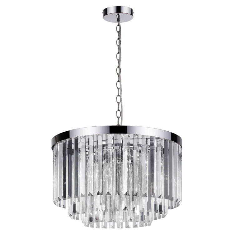Lampa wisząca Vetro 5 srebrna 5xE14 - 8983