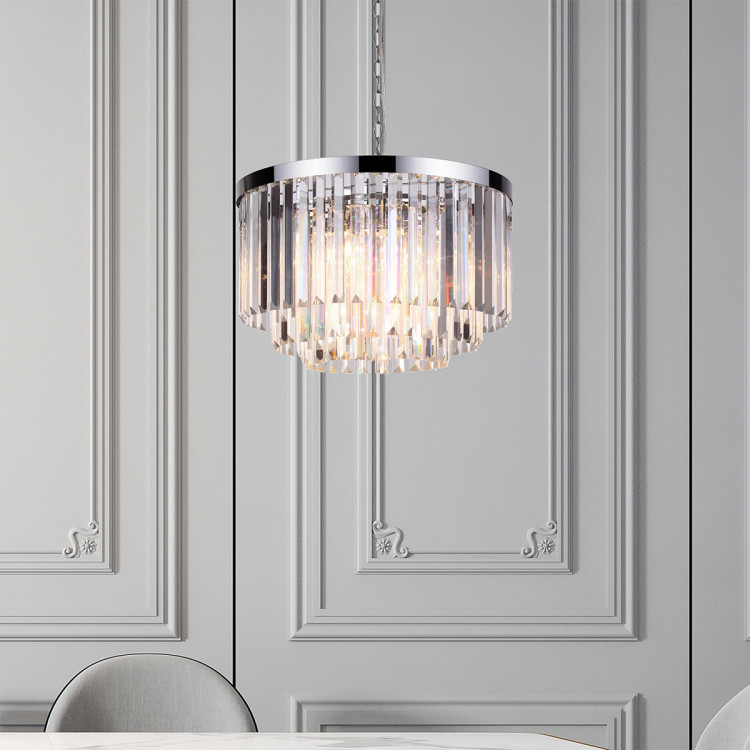 Lampa wisząca Vetro 5 srebrna 5xE14 - 8987
