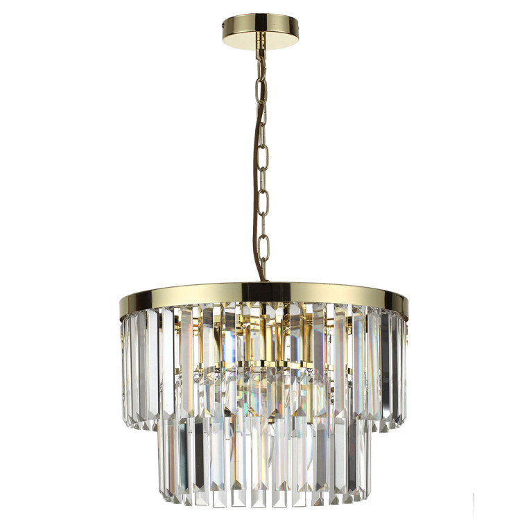 Lampa wisząca Vetro 5 antyczne złoto 5xE14 - 8988