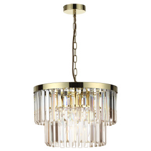 Lampa wisząca Vetro 5 antyczne złoto 5xE14