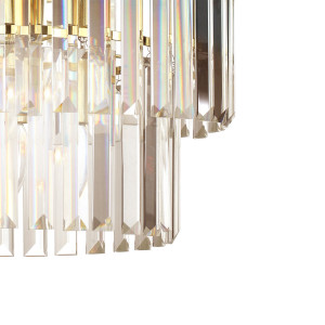 Lampa wisząca Vetro 5 antyczne złoto 5xE14