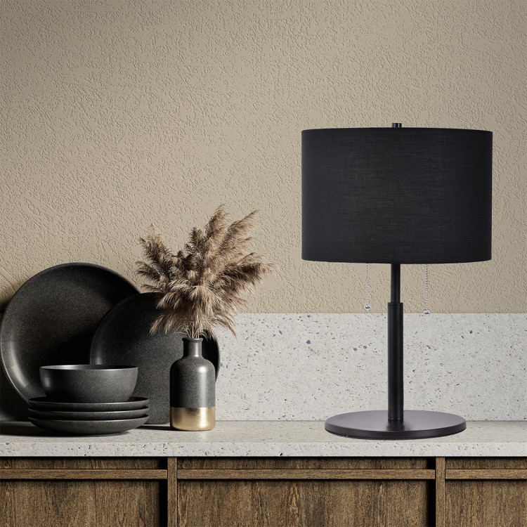 Lampa stołowa Fogo czarna 2xE27 - 9001
