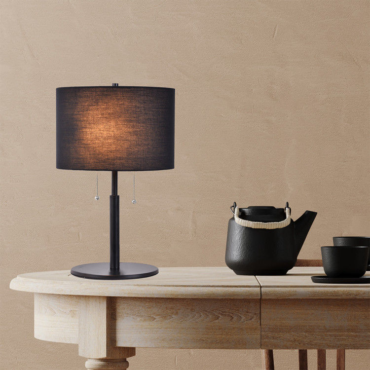 Lampa stołowa Fogo czarna 2xE27 - 9002