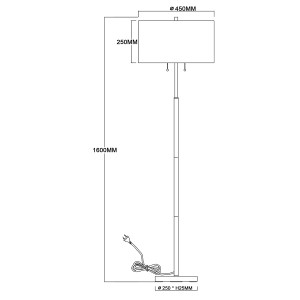 Lampa podłogowa Fogo biała 2xE27