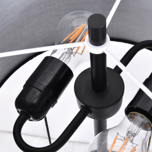 Lampa podłogowa Fogo czarna 2xE27