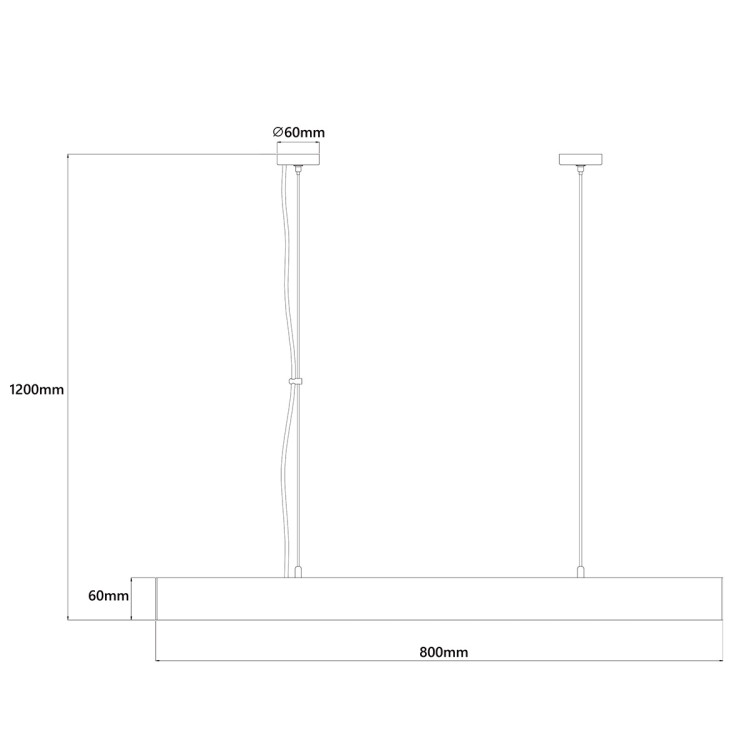 Lampa wisząca Cali M biała Tuya LED CCT - 9103