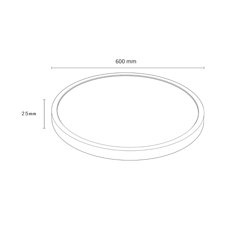 Plafon California 60 cm czarny LED CCT - 9206
