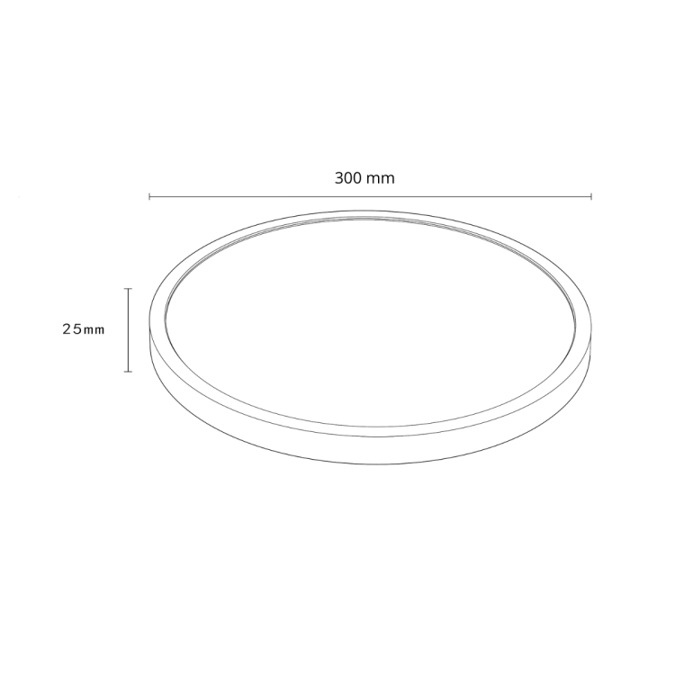Plafon California 30 cm czarny LED CCT - 9207