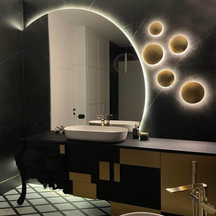 Plafon Platillo 26 cm czarny LED CCT - 9279