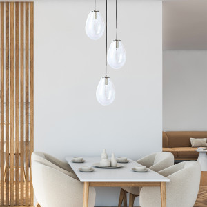 Lampa wisząca Fondi czarna 3xE14