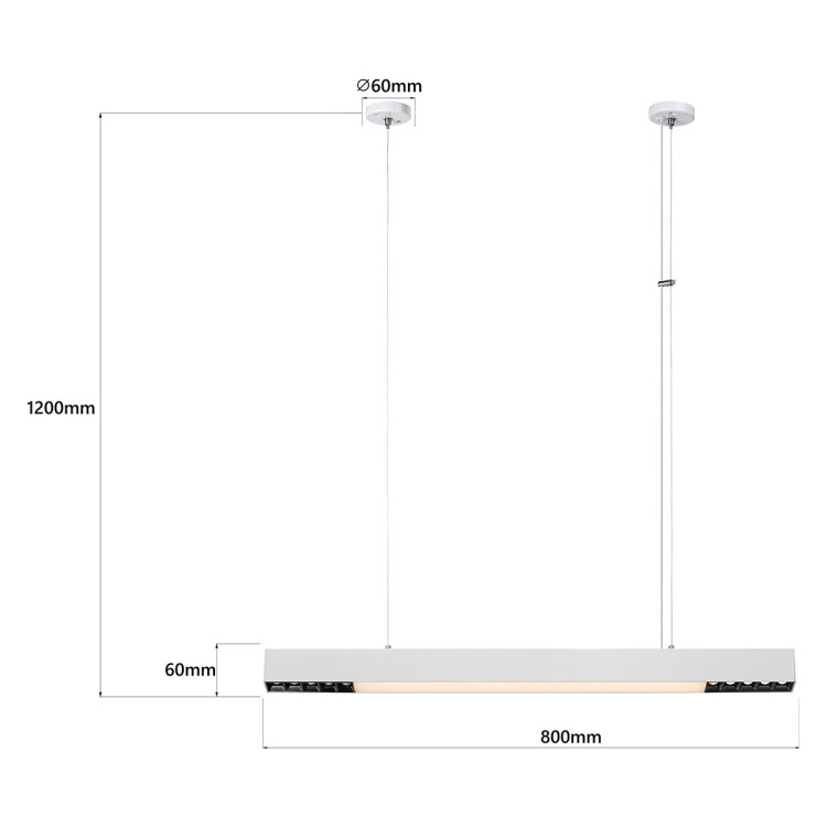 Lampa wisząca Cali M biała Tuya LED CCT - 9414