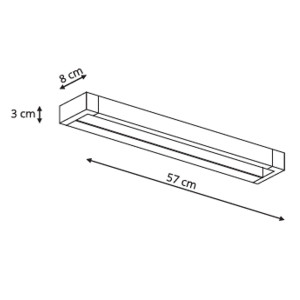 Kinkiet Denver biały IP44 LED 4000K