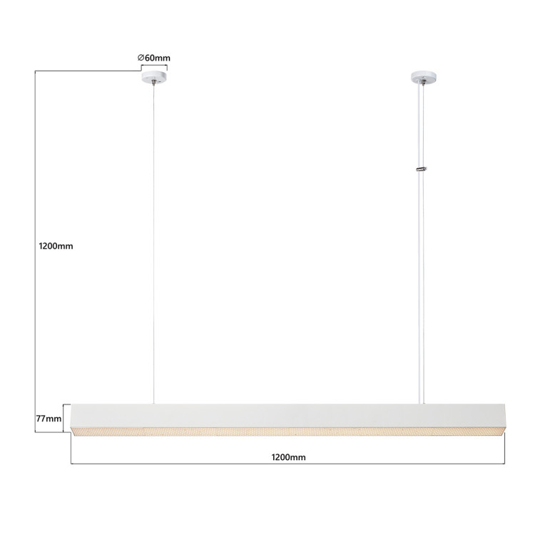 Lampa wisząca Mira L biała Tuya LED CCT - 9439