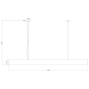 Lampa wisząca Cali L czarna Tuya LED CCT