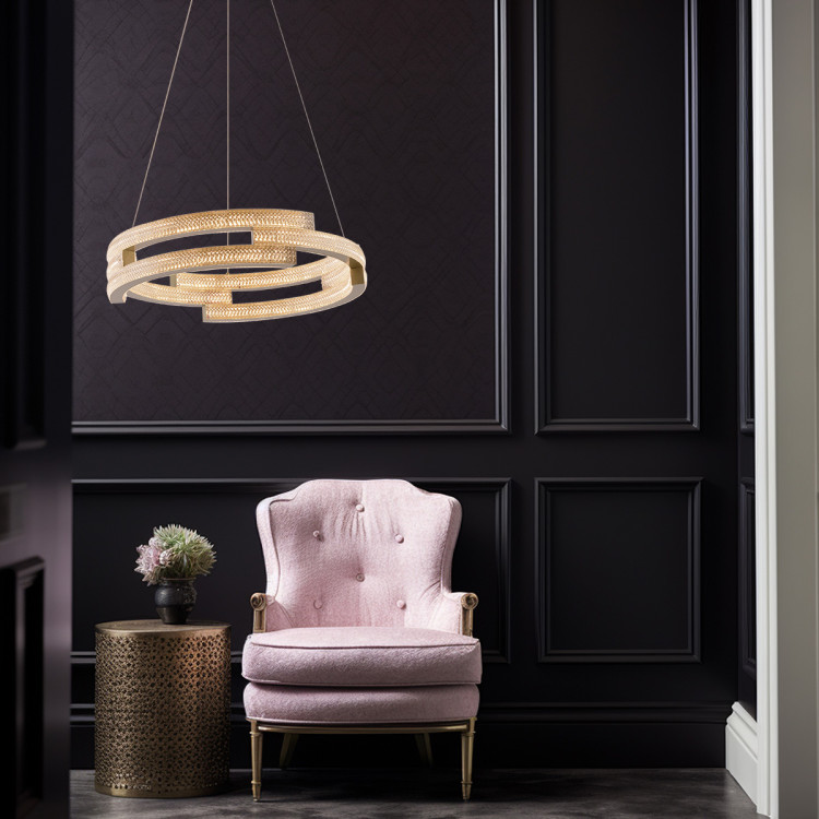 Lampa wisząca Tarja złota LED CCT - 9453